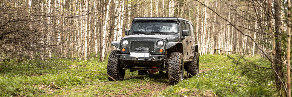 jeep on ohv road