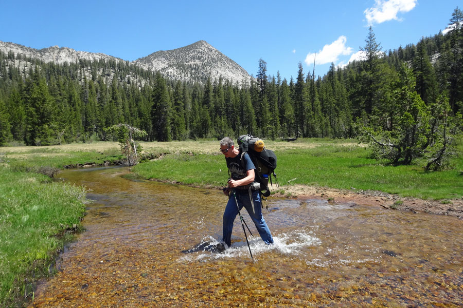 creek crossing near Graveyard Lakes, CA