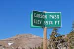 sign at top of Carson Pass, CA